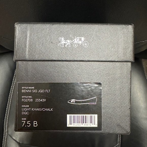 NIB! Coach FG2708 Women's Benni Signature Jacquard Ballet In light Khaki SZ 7.5B - Picture 9 of 9